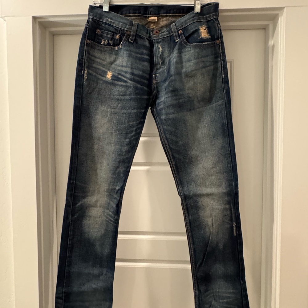 NSF Blue Straight-Leg Jeans with Vintage Wash
